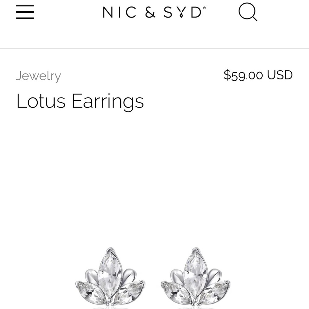 Nic & Syd lotus earrings